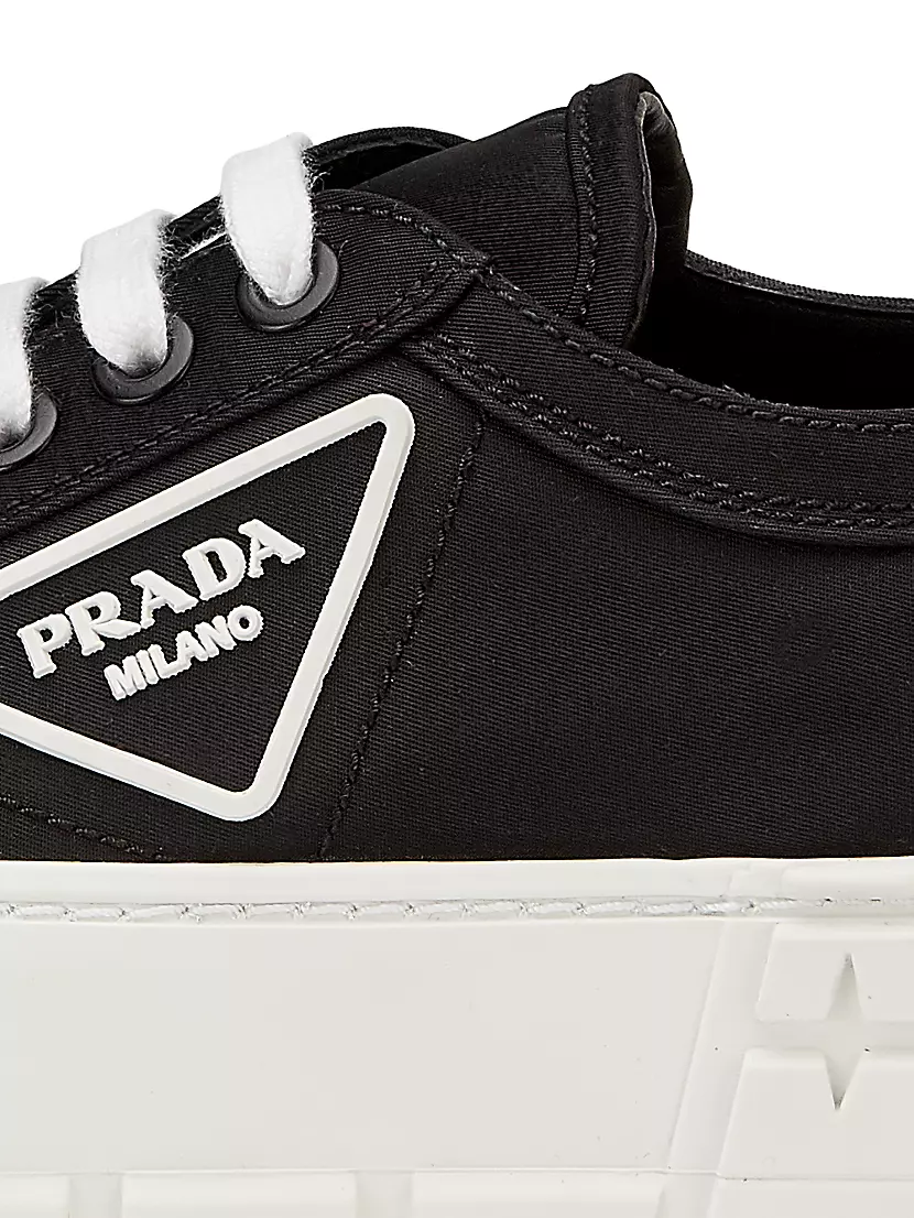 Prada Women's Lug-Sole Platform Sneakers - Militare - Size 9.5