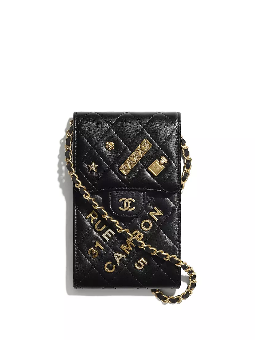 Shop CHANEL PHONE HOLDER WITH CHAIN