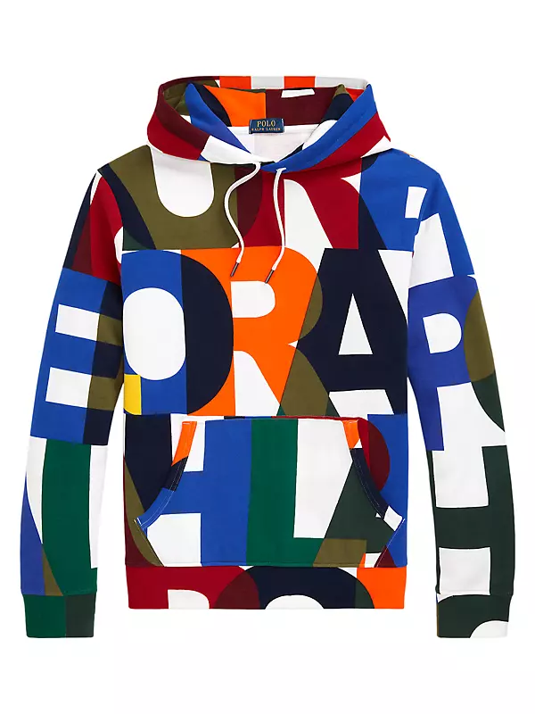 Polo Ralph Lauren Monogram Fleece Hooded Hoodie Sweatshirt