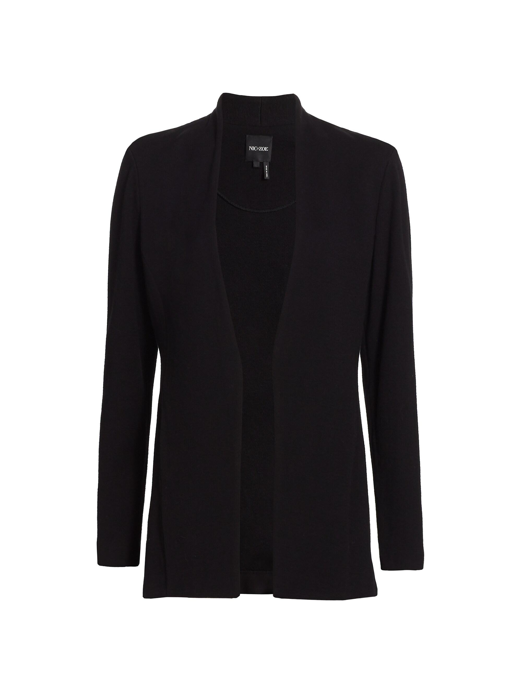 NIC+ZOE Women's Midweight Knit Jacket - Black Onyx