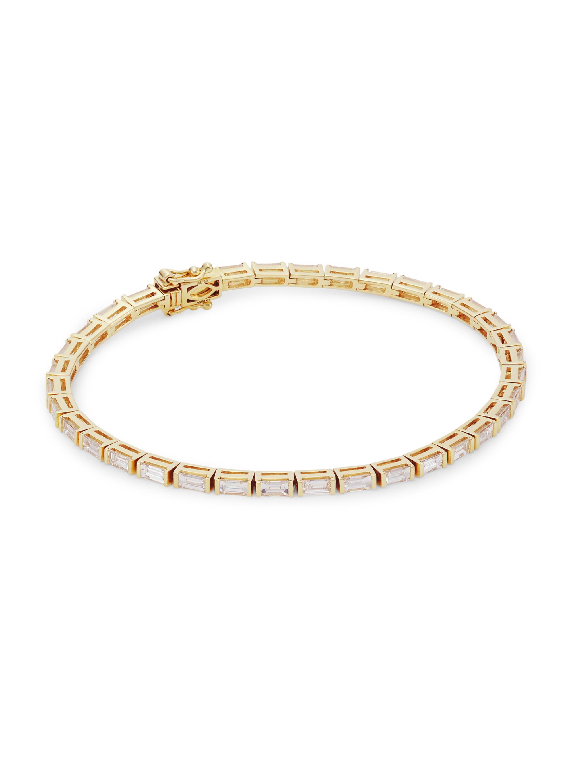 Anita Ko Women's 18K Yellow Gold & Baguette Diamond Bracelet - Yellow Gold