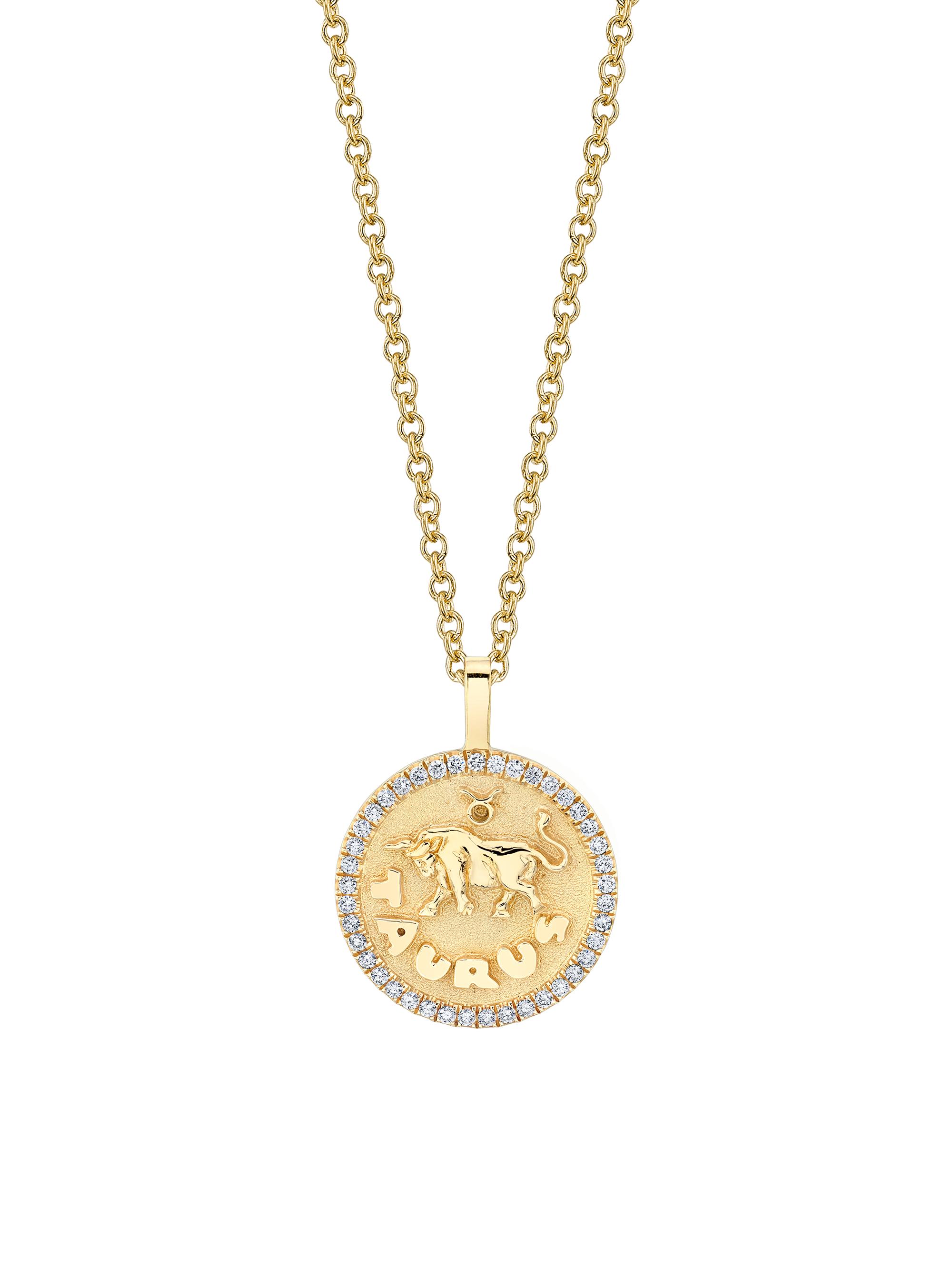 Anita Ko Women's Zodiac 18K Yellow Gold & 0.15 TCW Diamond  Coin Pendant Necklace - Yellow Gold