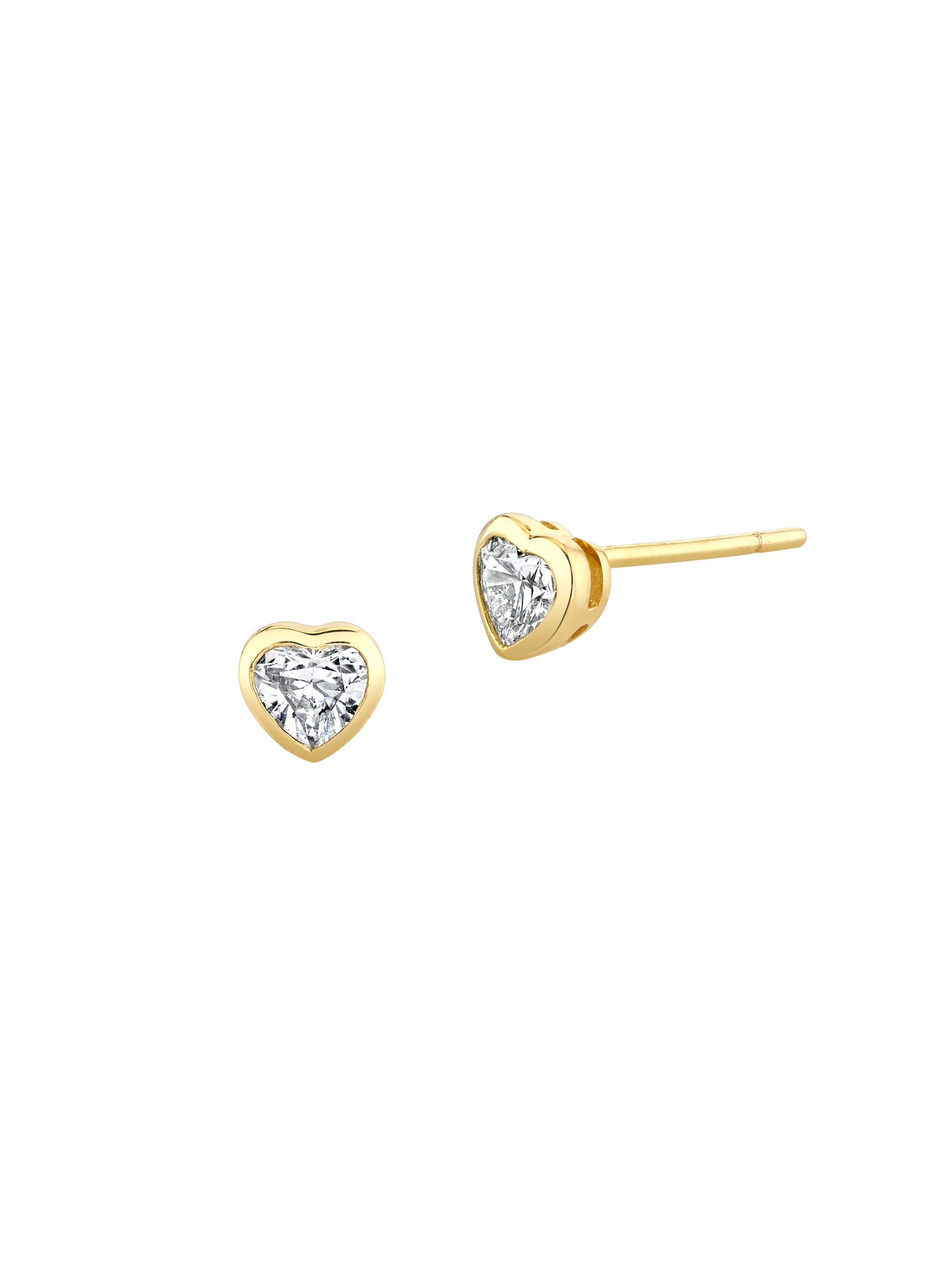 Anita Ko Women's 18K Yellow Gold & Diamond Heart Stud Earrings - Yellow Gold