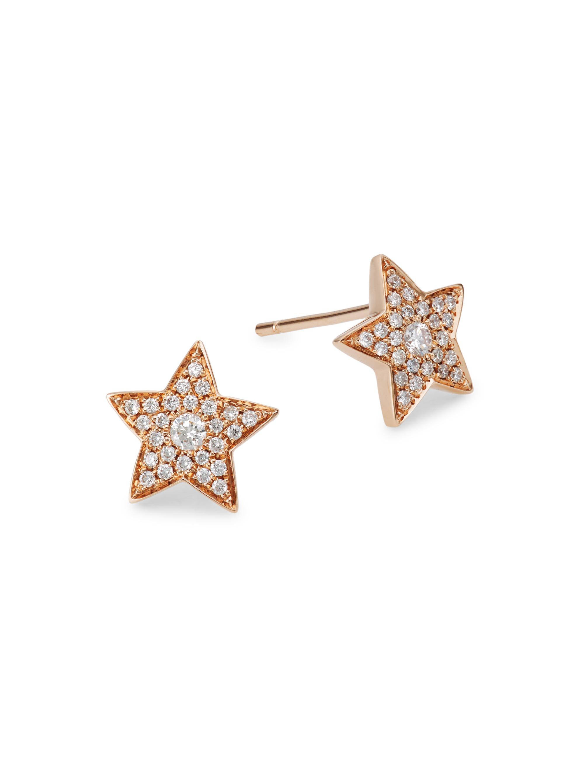 Anita Ko Women's 18K Rose Gold & Diamond Star Stud Earrings - Rose Gold