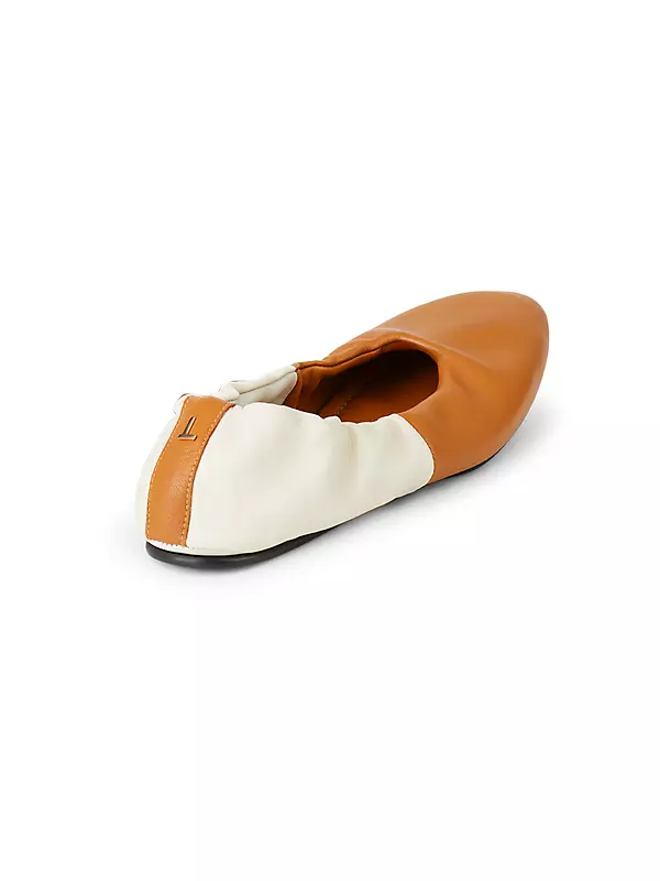 Mira Two-Tone Leather Ballet Flats