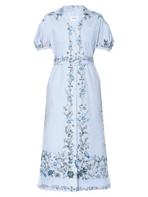 Frederick floral-print cotton midi dress