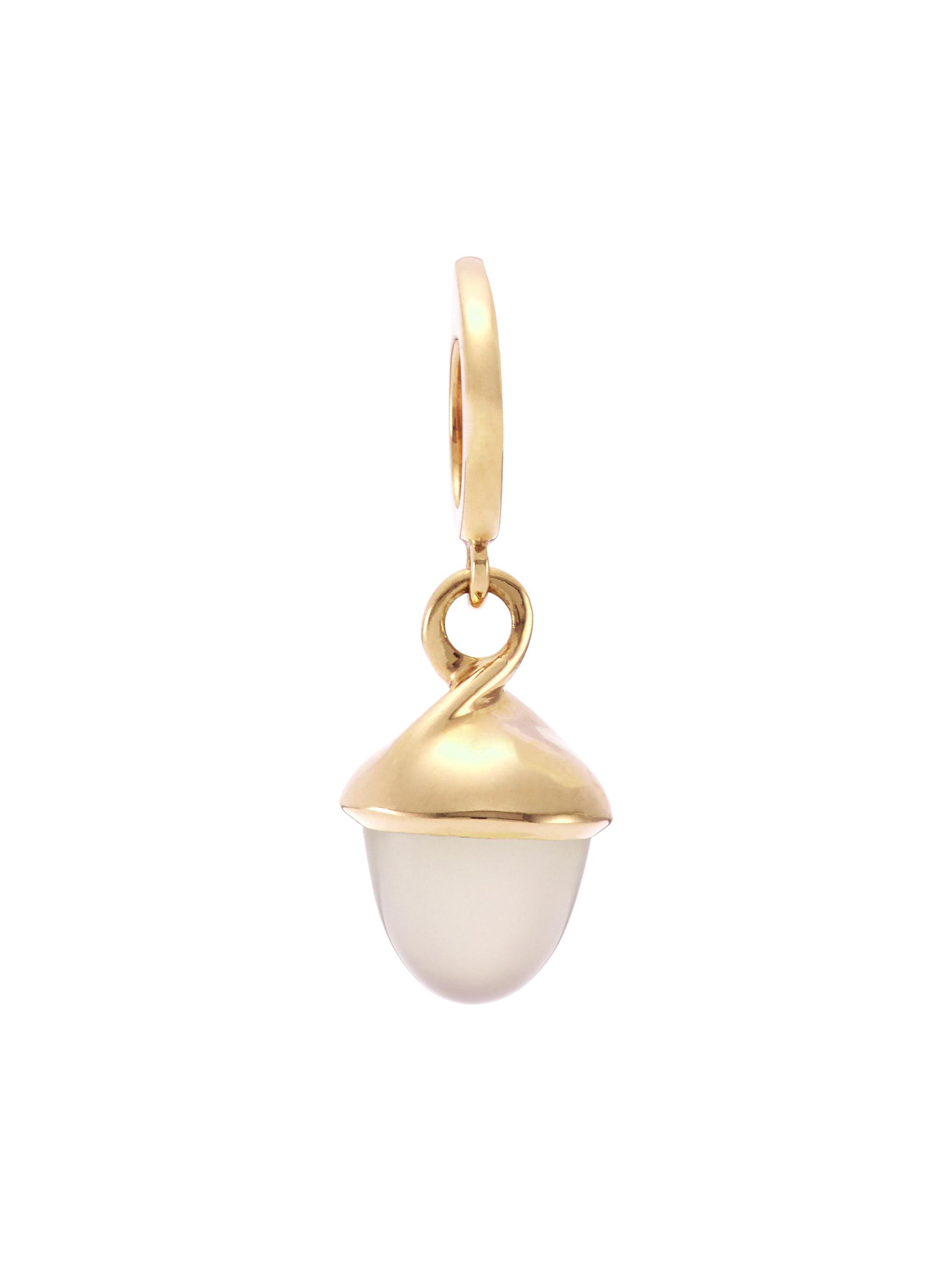 Tamara Comolli Women's Mikado 18K Rose Gold & Sand Moonstone Acorn Pendant - Sand White