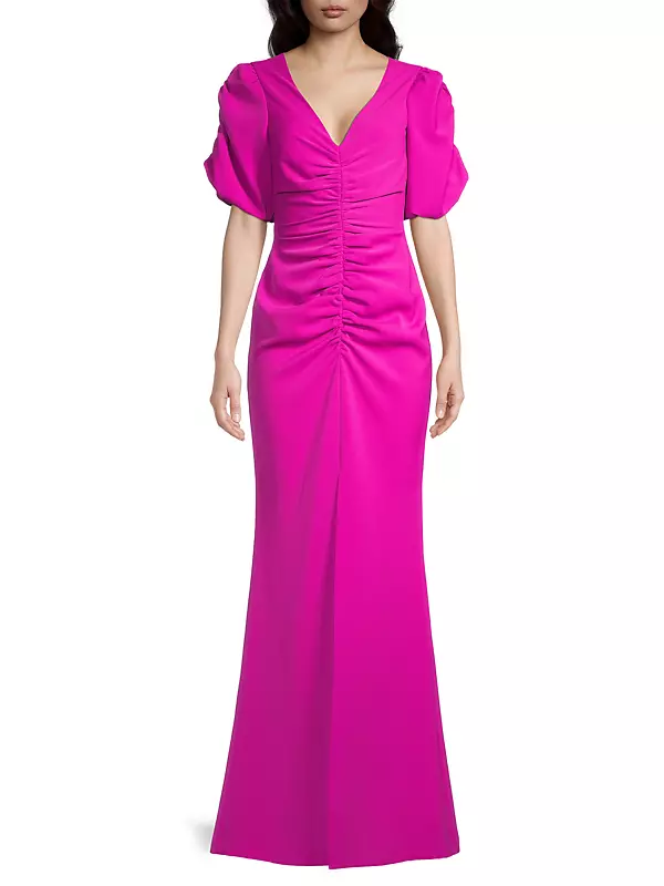 Eve By Laurel Berman Remus Ruched Column Gown
