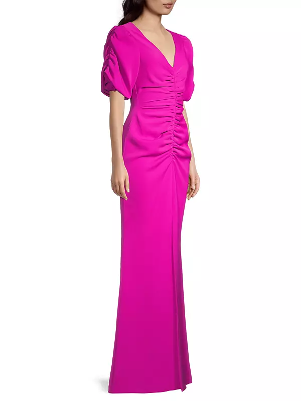 Eve By Laurel Berman Remus Ruched Column Gown