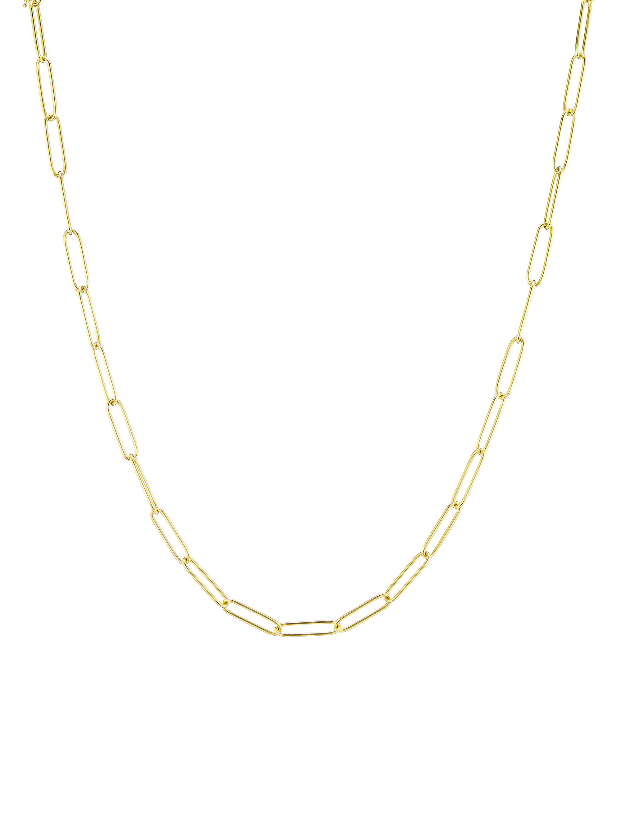 Jenna Blake Women's 18K Yellow Gold Paper Clip Link Necklace/18" - Gold