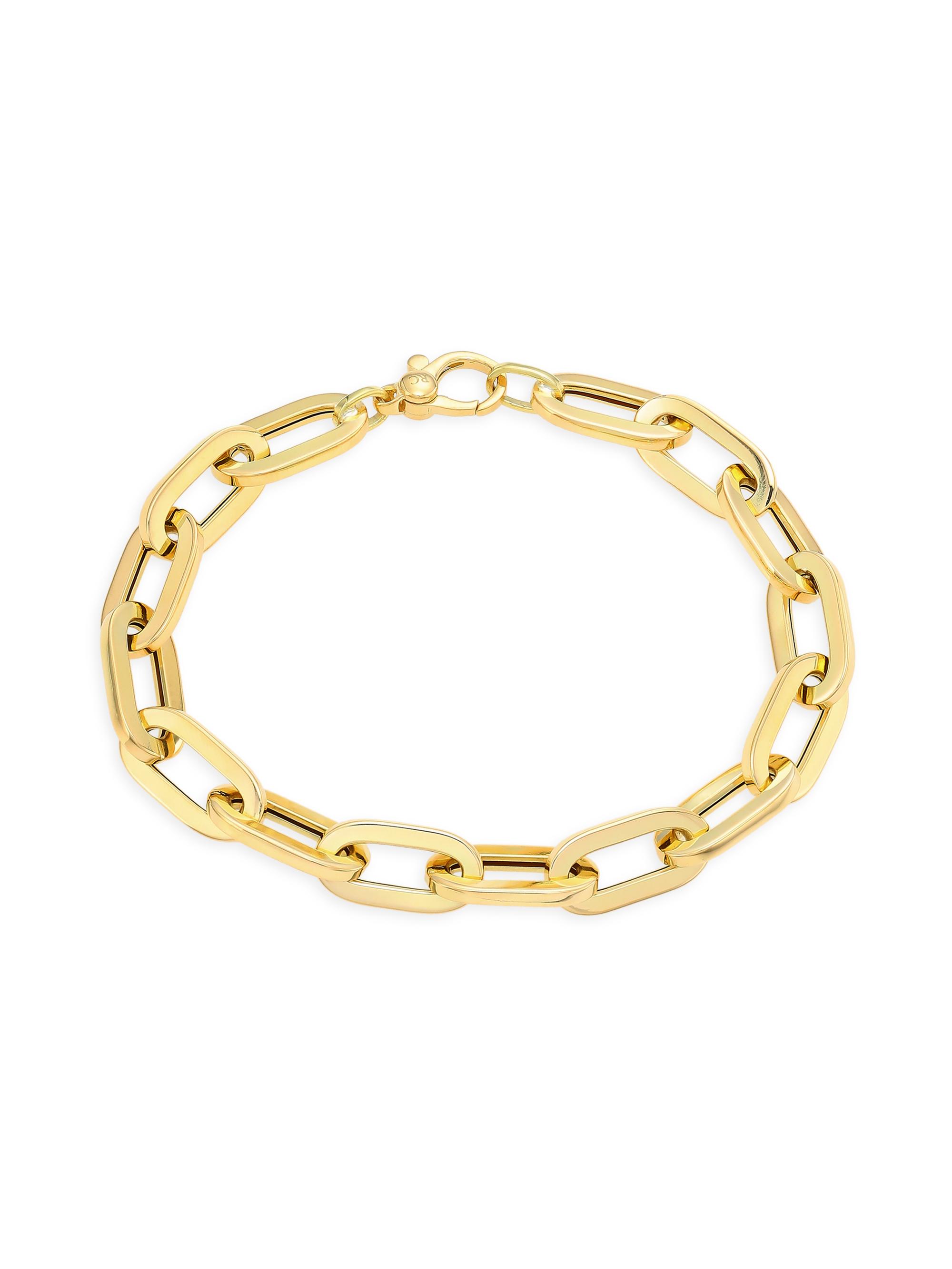 Roberto Coin Women's 18K Yellow Gold Flat Oval-Link Chain Bracelet - Yellow Gold