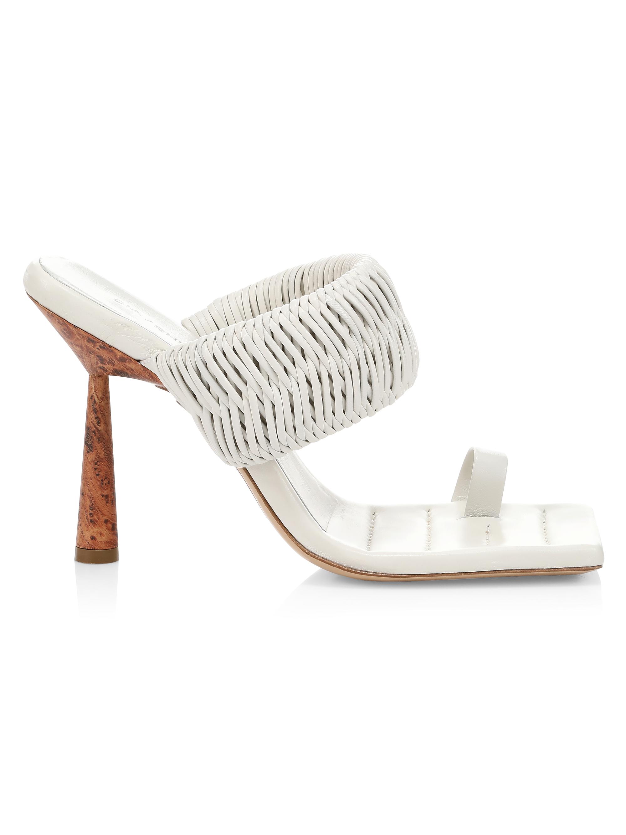靴 GIA BORGHINI/RHW Mule Gia Borghini Gia x RHW Woven Leather Toe-Loop Mules | Saks Fifth