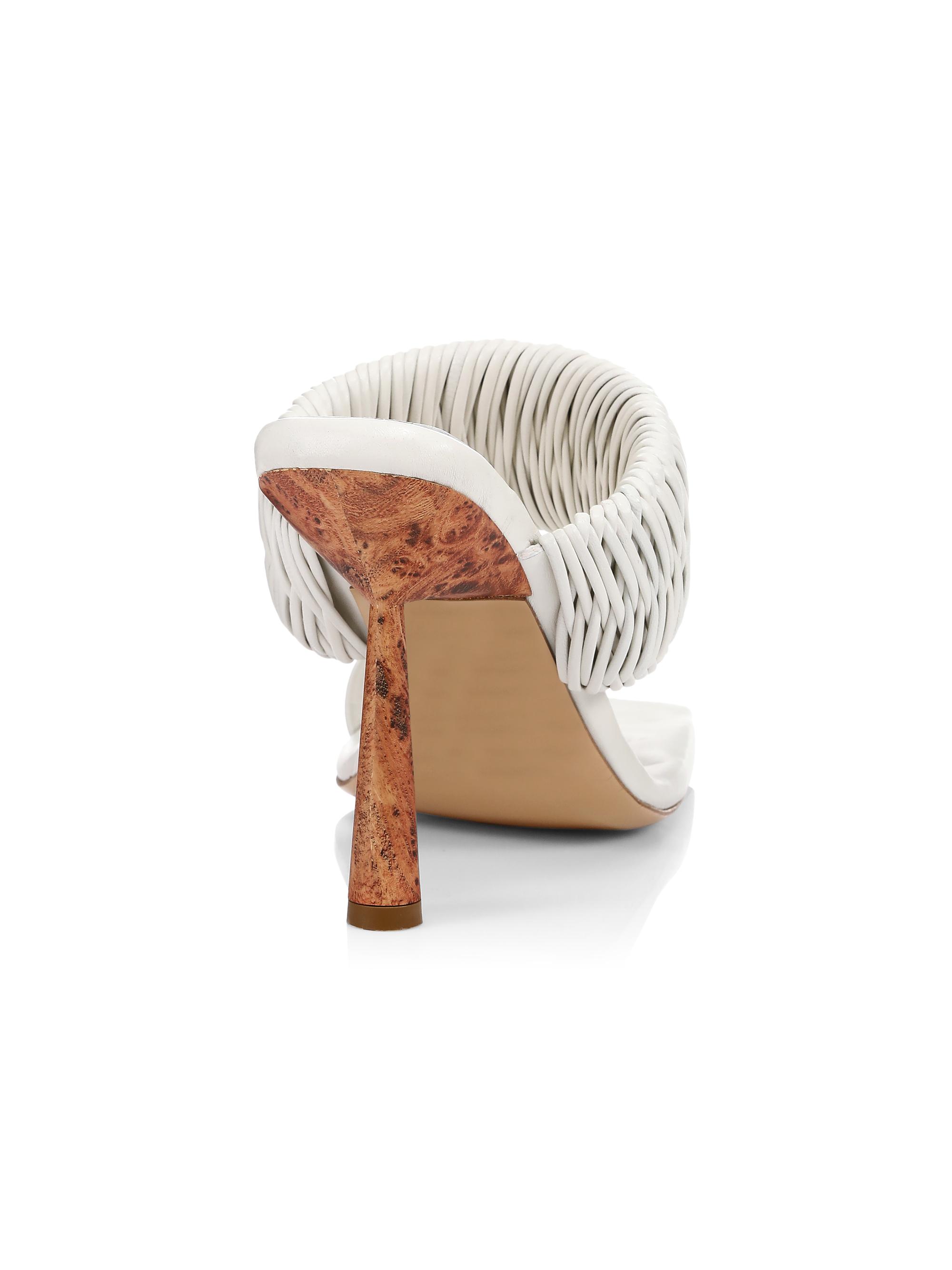 Gia Borghini Gia x RHW Woven Leather Toe-Loop Mules | Saks Fifth