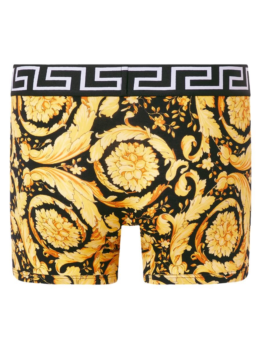 Versace Barocco-Print Cotton-Stretch Boxer Briefs | Saks