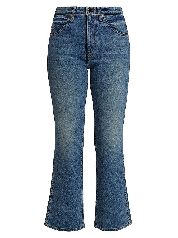 Shop Khaite Vivian Bootcut Flare Jeans | Saks Fifth Avenue Shop Khaite Vivian Bootcut Flare Jeans | Saks Fifth Avenue