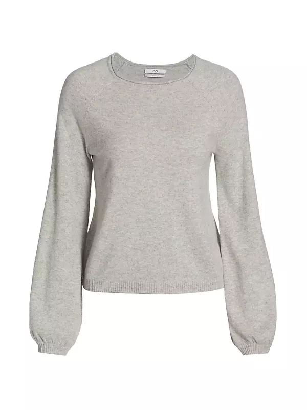 Puff-Sleeve Cashmere Sweater