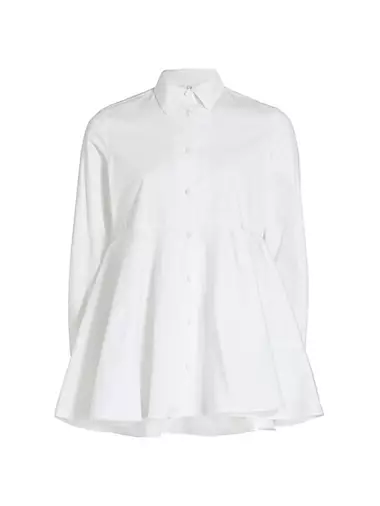 Cotton Peplum Shirt