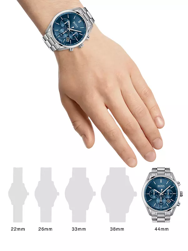 HUGO | Watch Fifth Champion Dial Bracelet Saks Blue Steel BOSS Chronograph & Avenue Shop Stainless