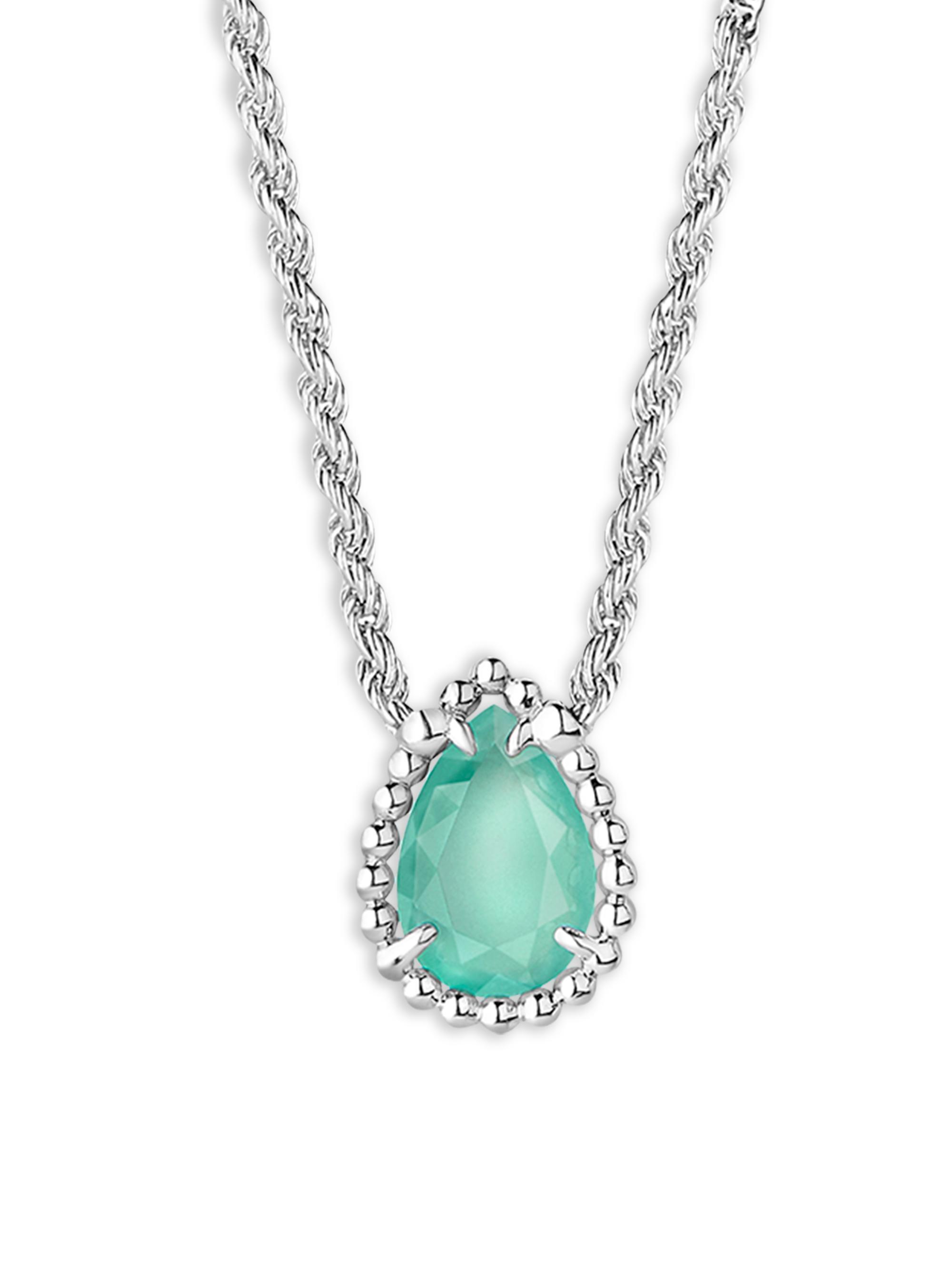 Boucheron Women's Serpent Bohème 18K White Gold, Aquaprase & 0.03 TCW Diamond Extra  Pendant Necklace - White Gold