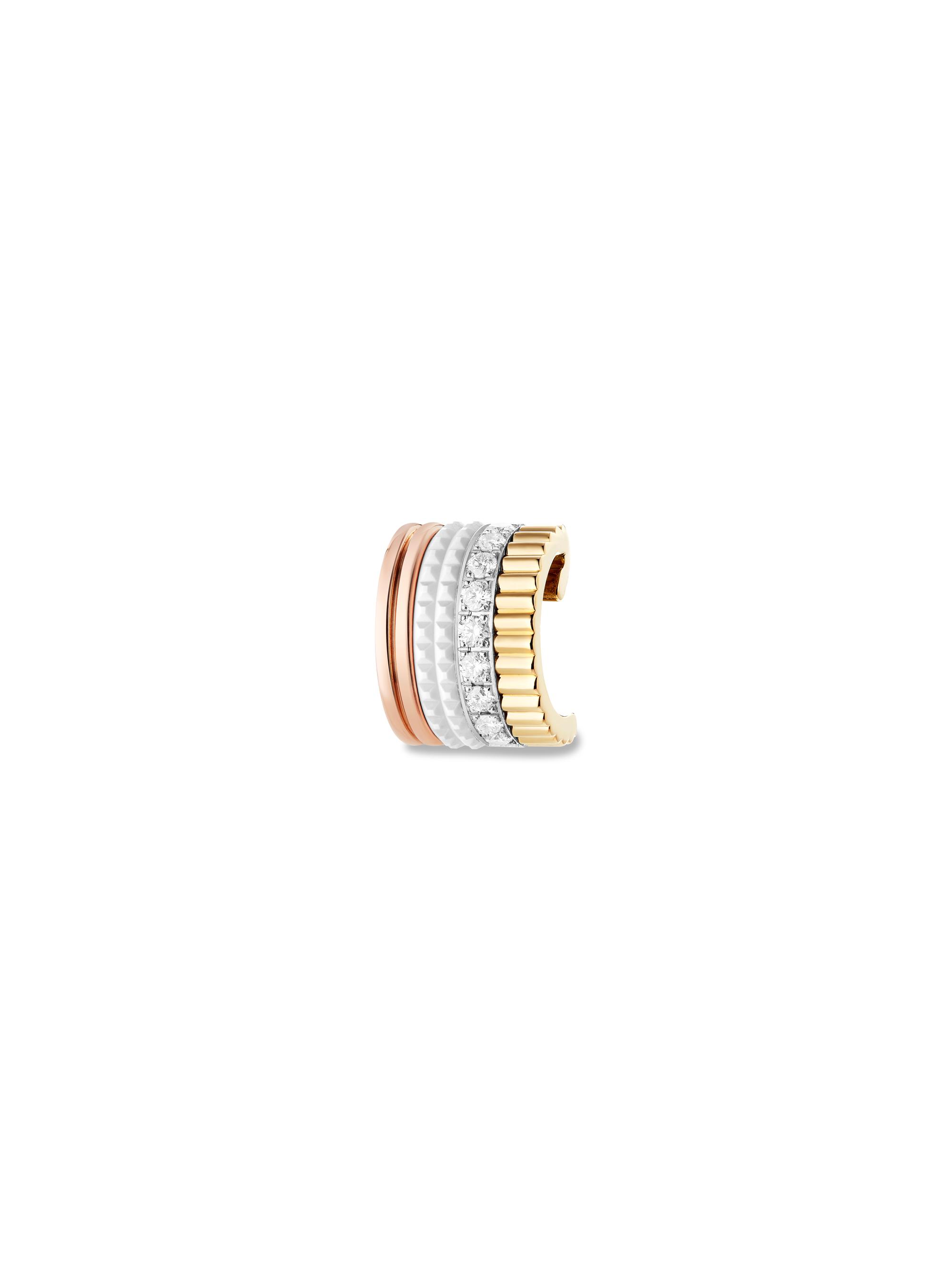 Boucheron Quatre White Edition Tri-Tone 18K Gold, 0.14 TCW Diamond