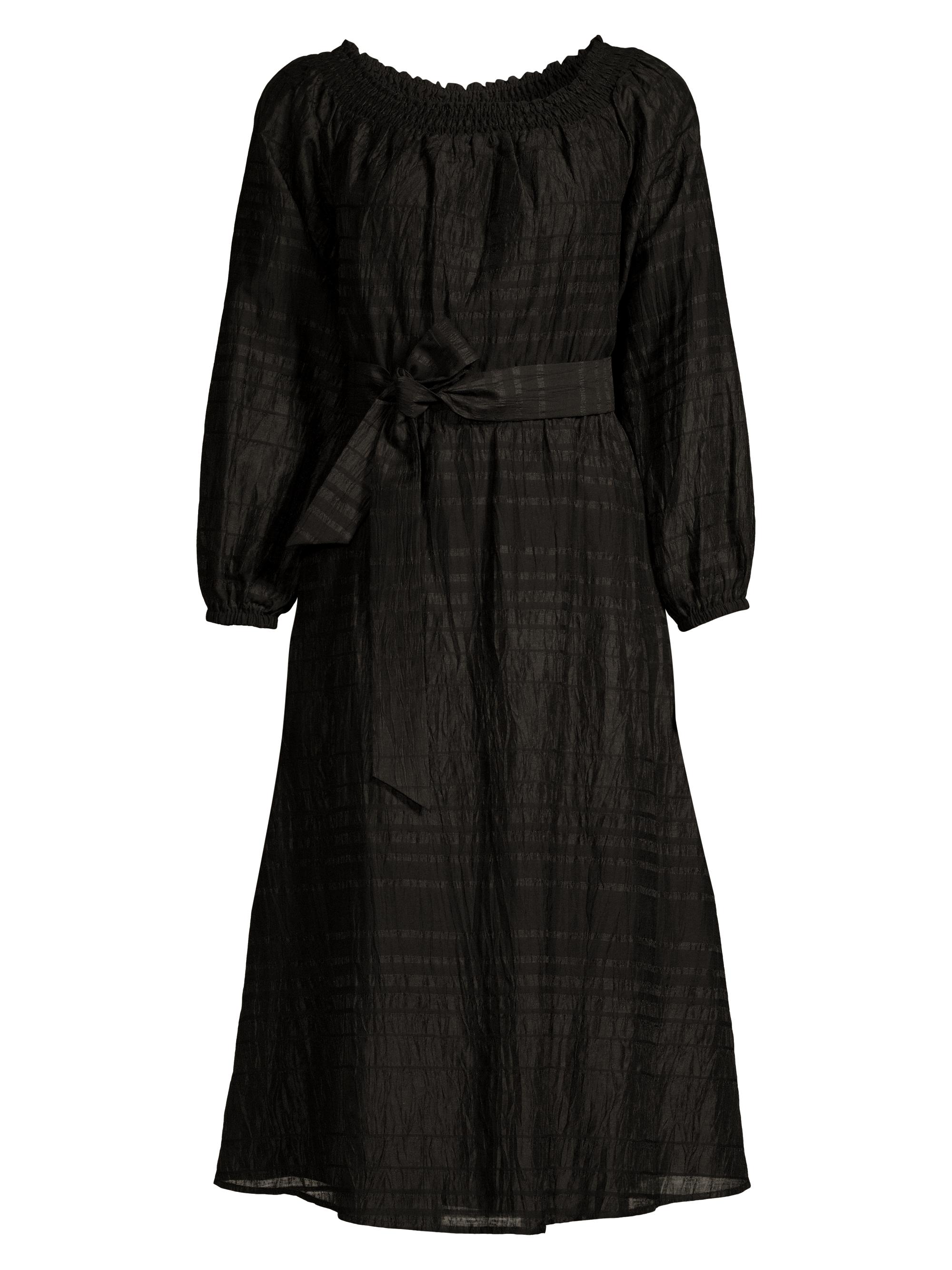 Donna Karan New York Belted Peasant Dress | Saks Fifth Avenue