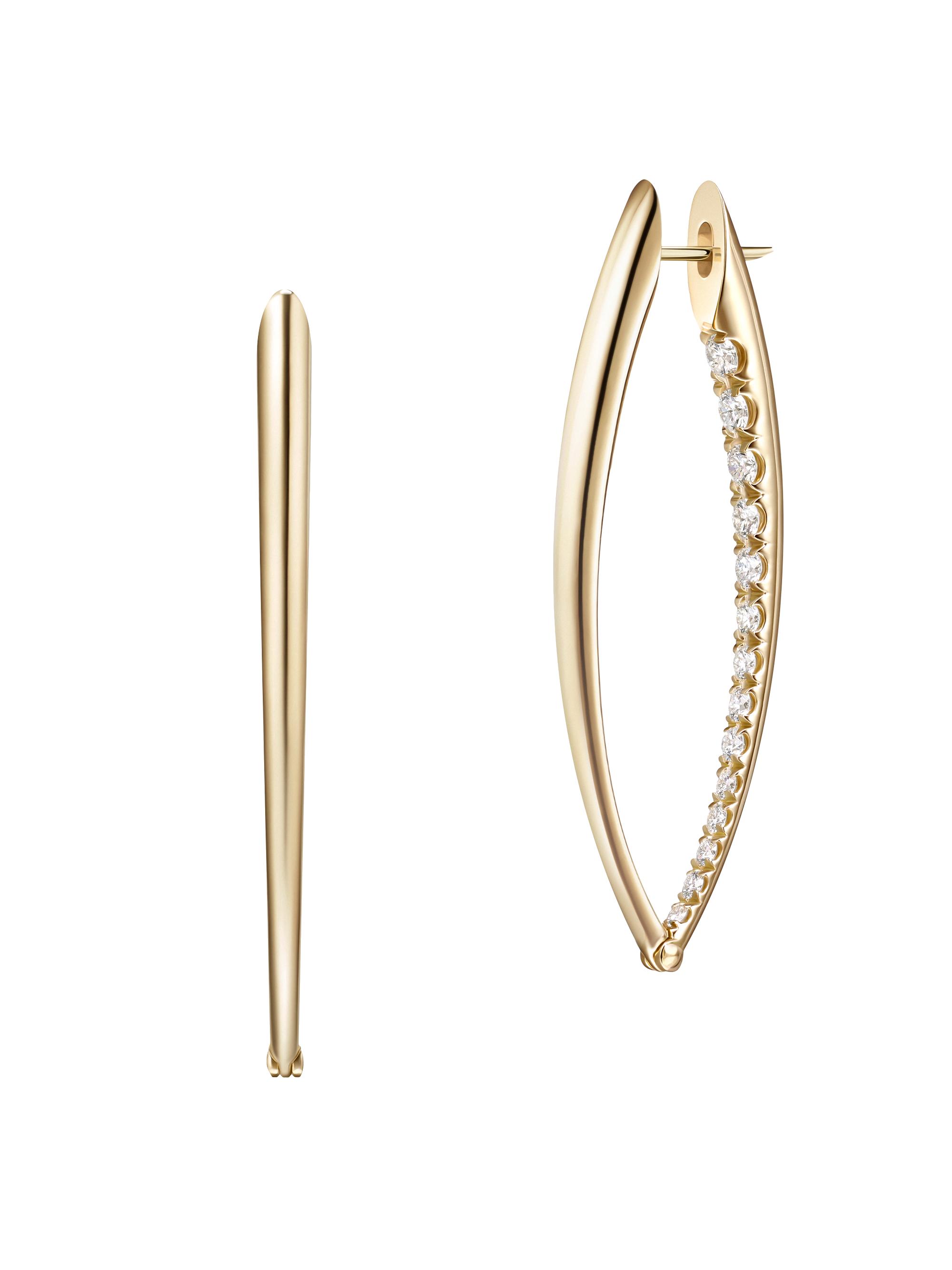 Melissa Kaye Women's Cristina 18K Yellow Gold & Diamond  Hoop Earrings - Yellow Gold