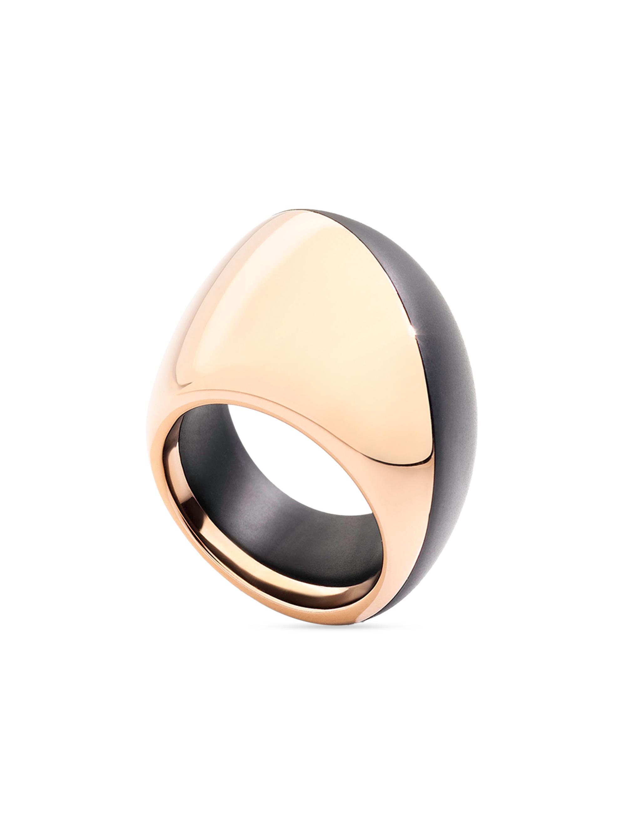 Vhernier Women's Trottola 18K Rose Gold & Black Titanium Ring