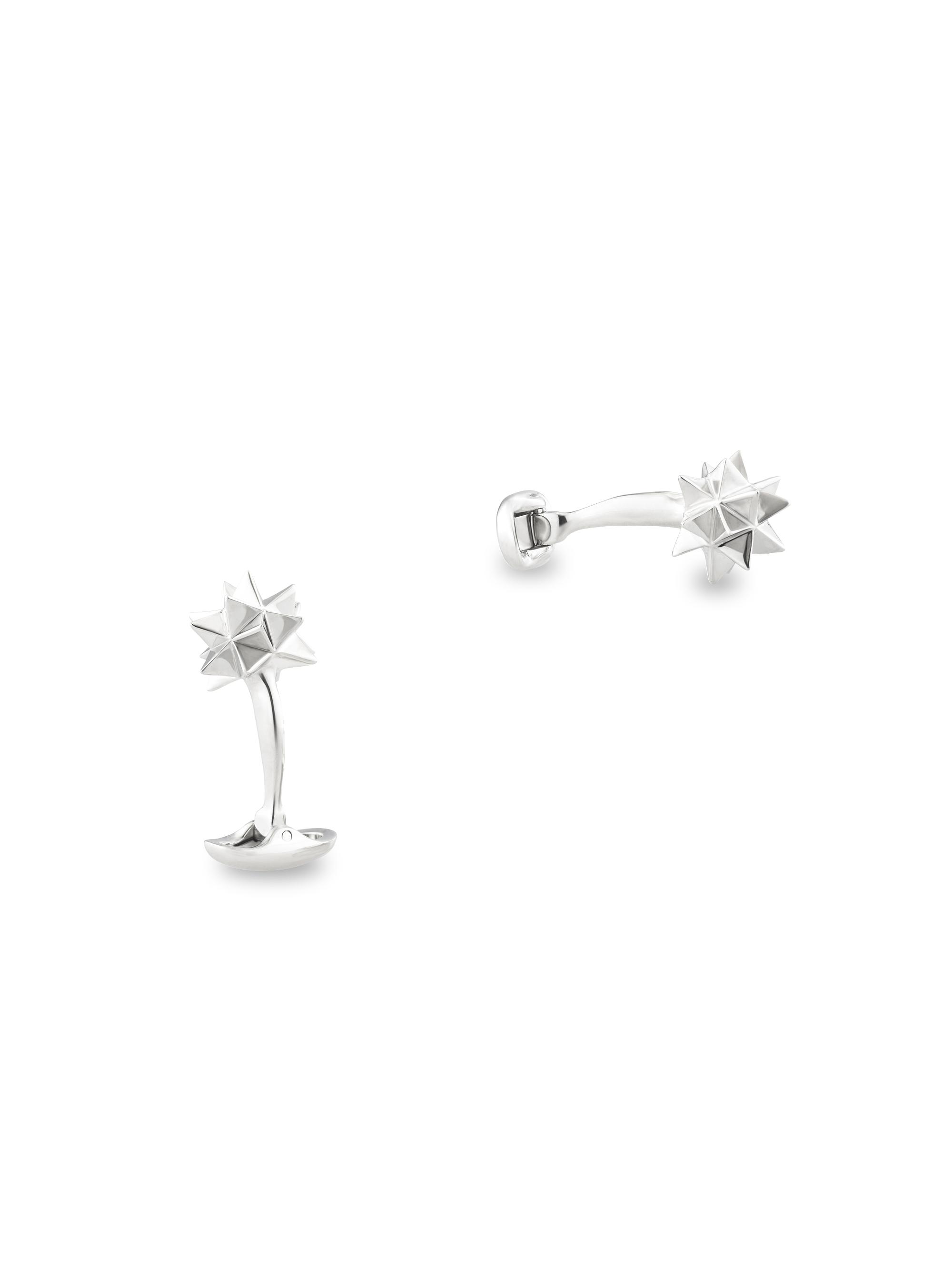 Fils Unique Men's The Icosahedron Sterling Silver Cufflinks - Silver