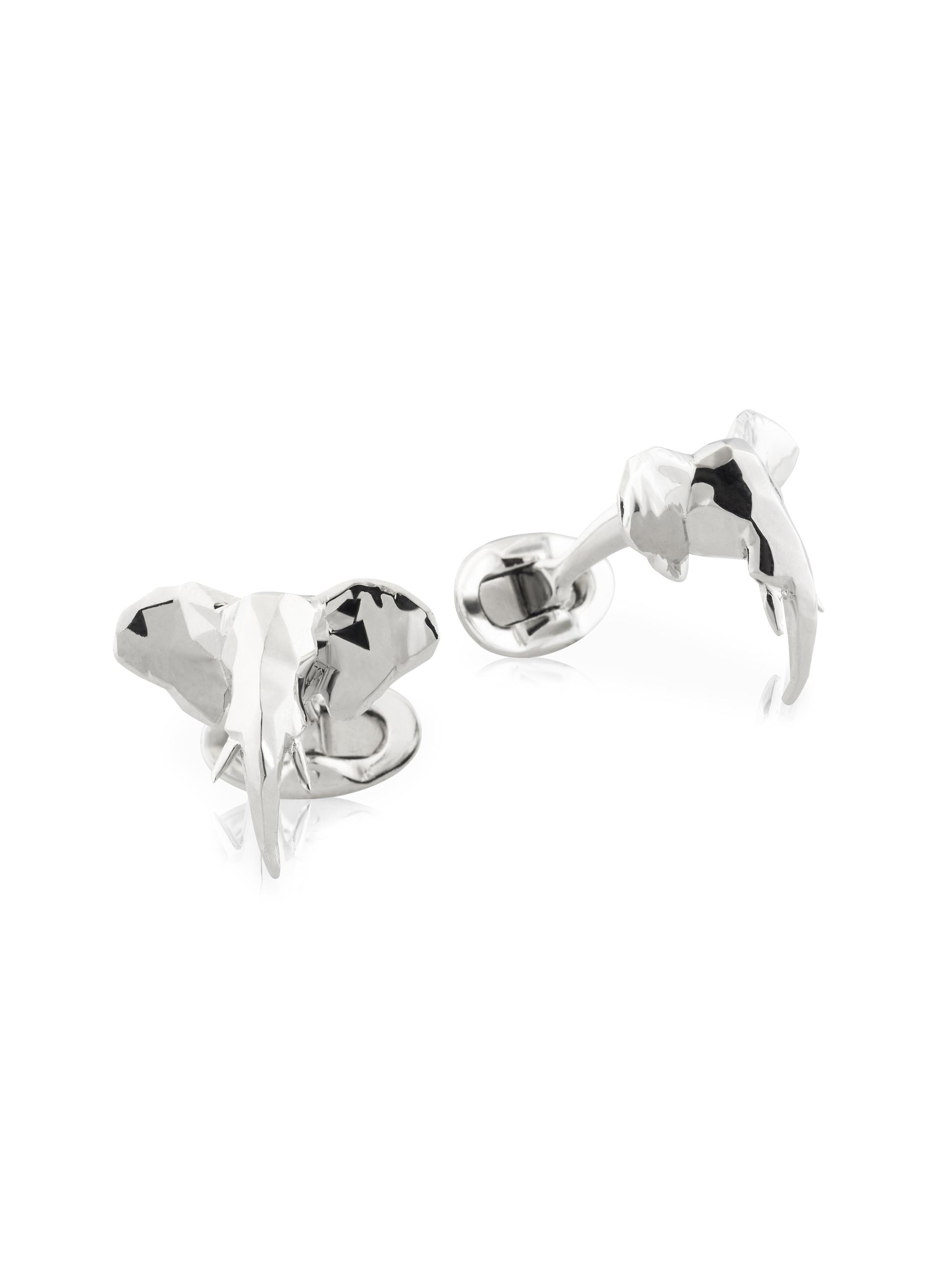 Fils Unique Men's Ziggy Elephant Sterling Silver Cufflinks - Silver