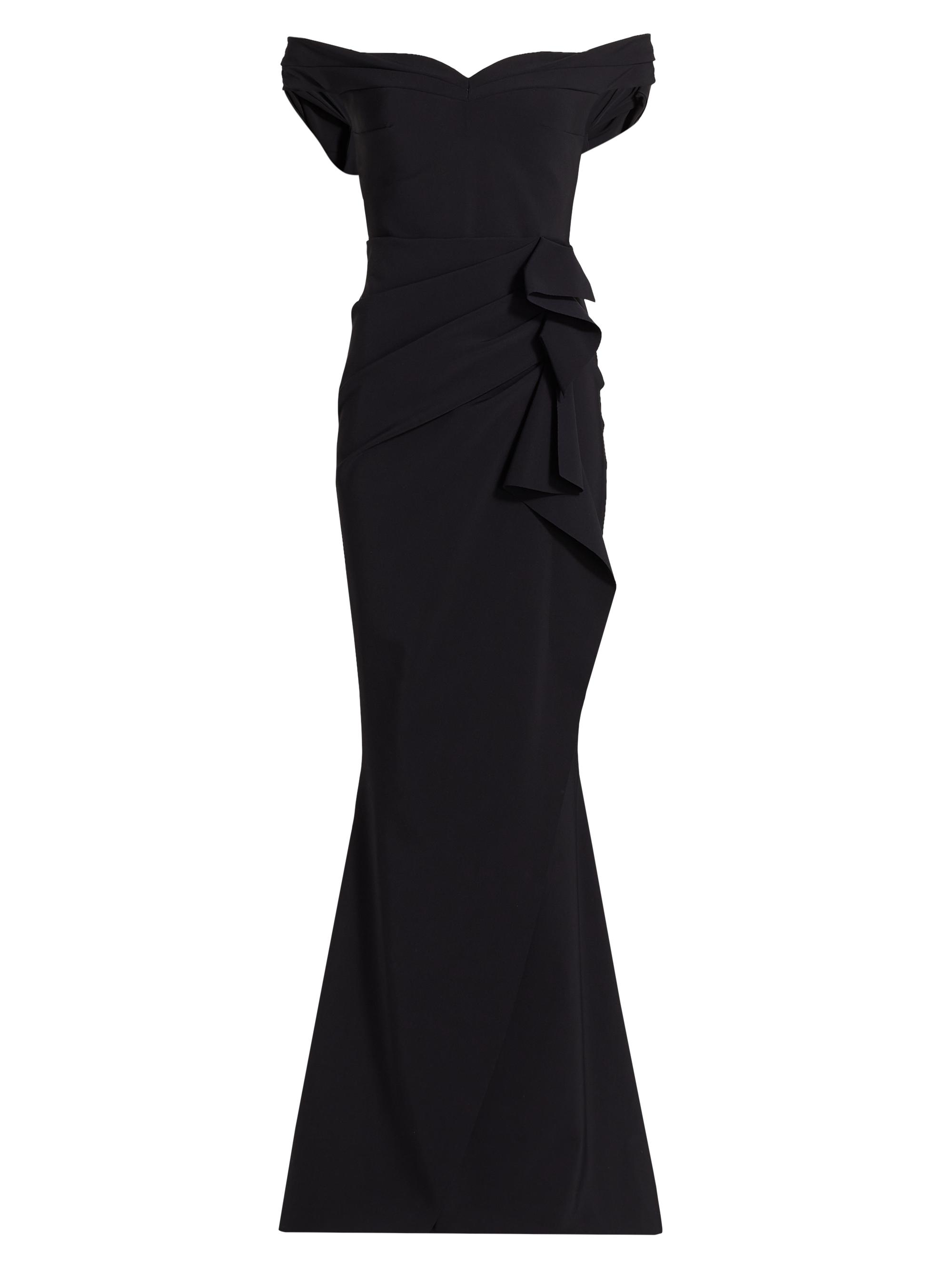 Chiara Boni La Petite Robe Women's Off-The-Shoulder Sweetheart Ruffled Gown - Black