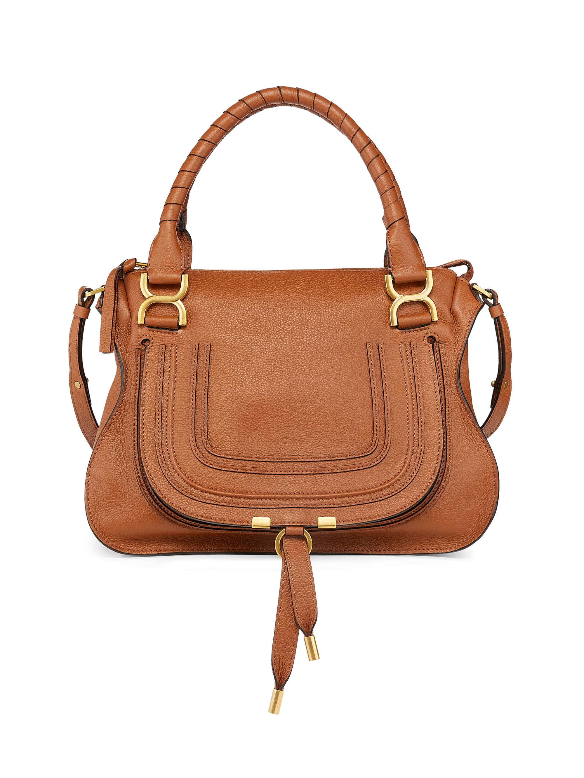 Chloé Women's  Marcie Leather Satchel - Tan