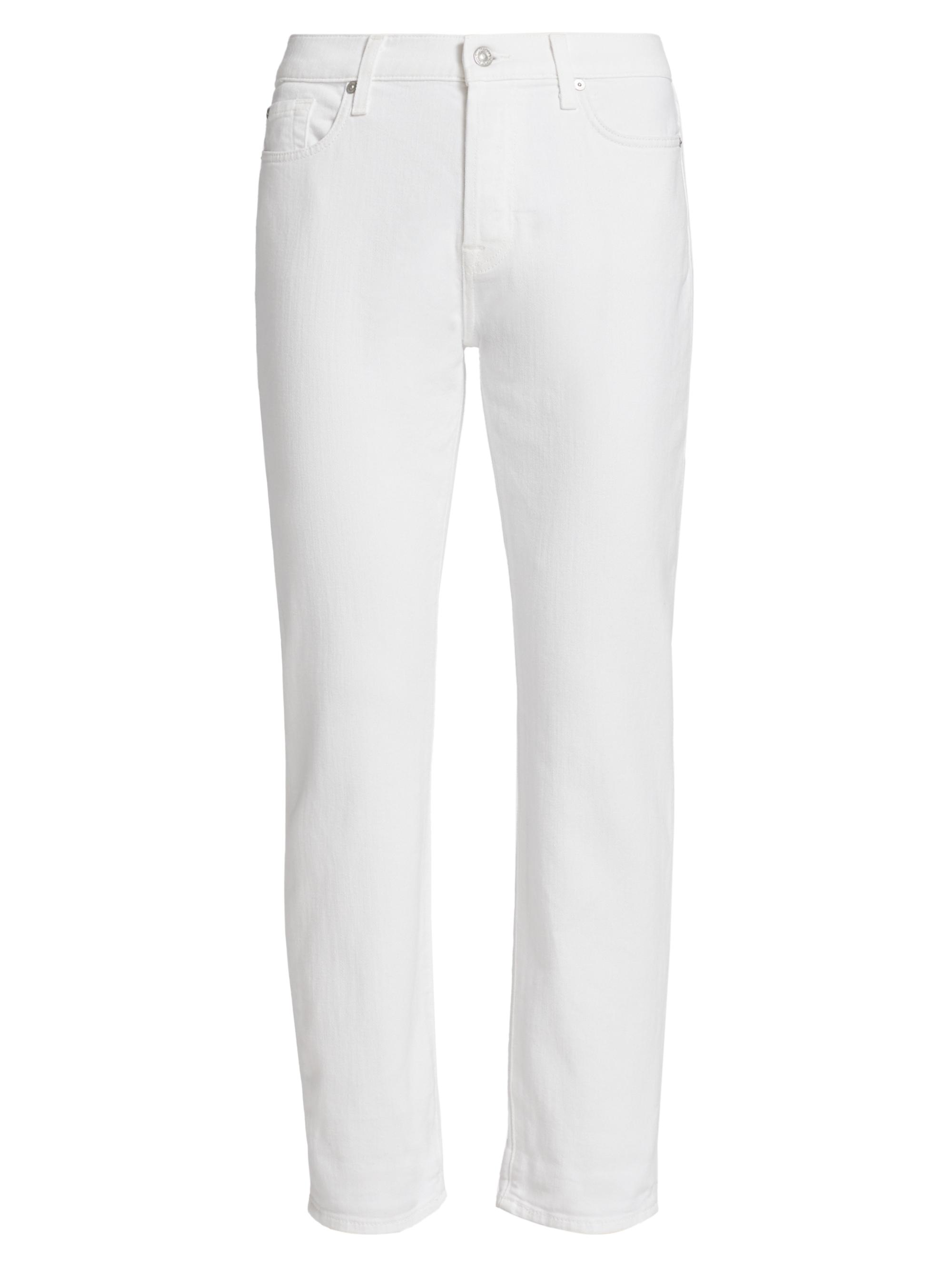 7 For All Mankind Women's Josefina Distressed Slim Boyfriend Jeans - Black Twill White