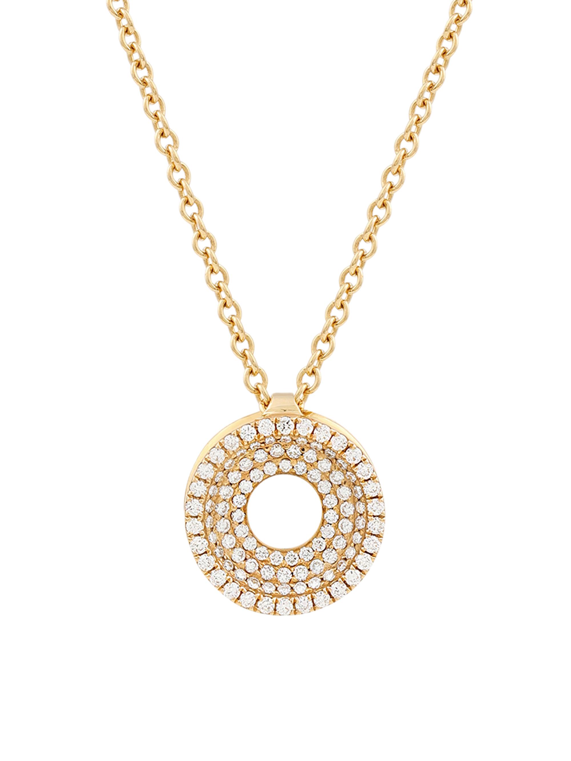 State Property Women's Substate Drew 18K Yellow Gold & Diamond Full Pavé Pendant Necklace - Gold