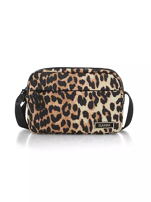 Leopard Cheetah Print Clutch Purse Evening Crossbody Bag - Dark