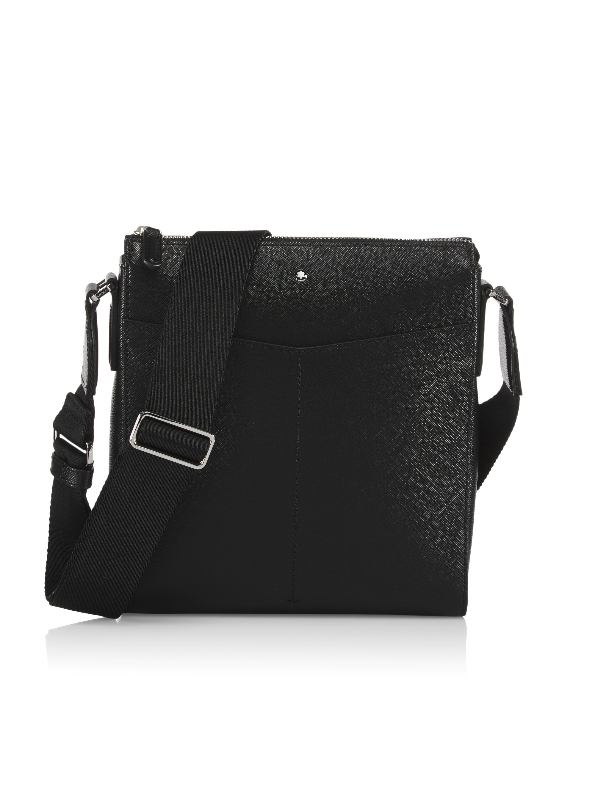Montblanc Men's Sartorial Leather Crossbody Bag - Black