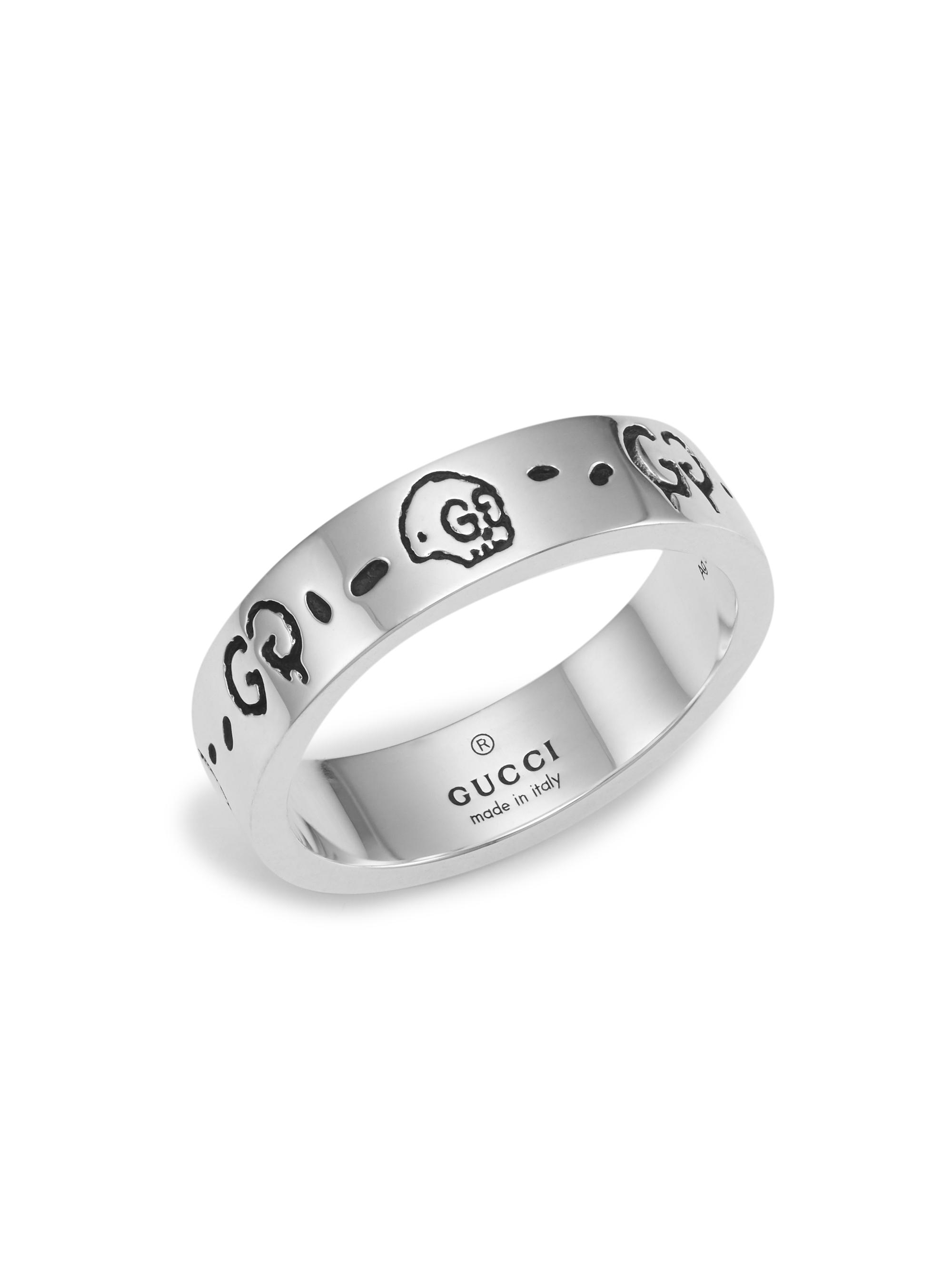 専用　新品 グッチ GHOST RING ゴースト 6MM 指輪 シルバー24号 Gucci Unisex Sterling Silver Ghost Ring 6MM | Saks Fifth Avenue