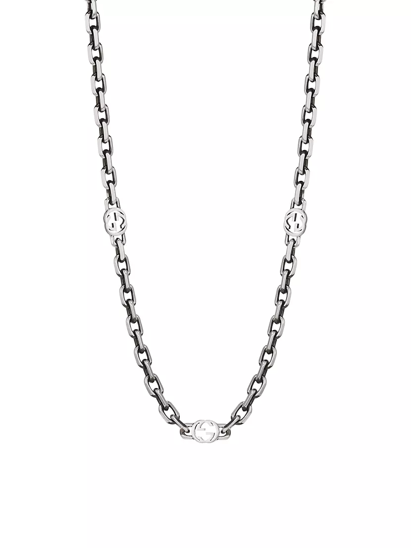 Gucci Interlocking G Chain Necklace - Silver
