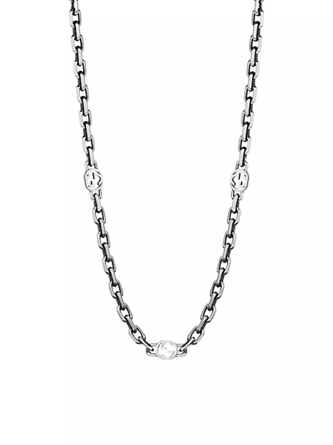 Gucci Silver Interlocking GG Necklace