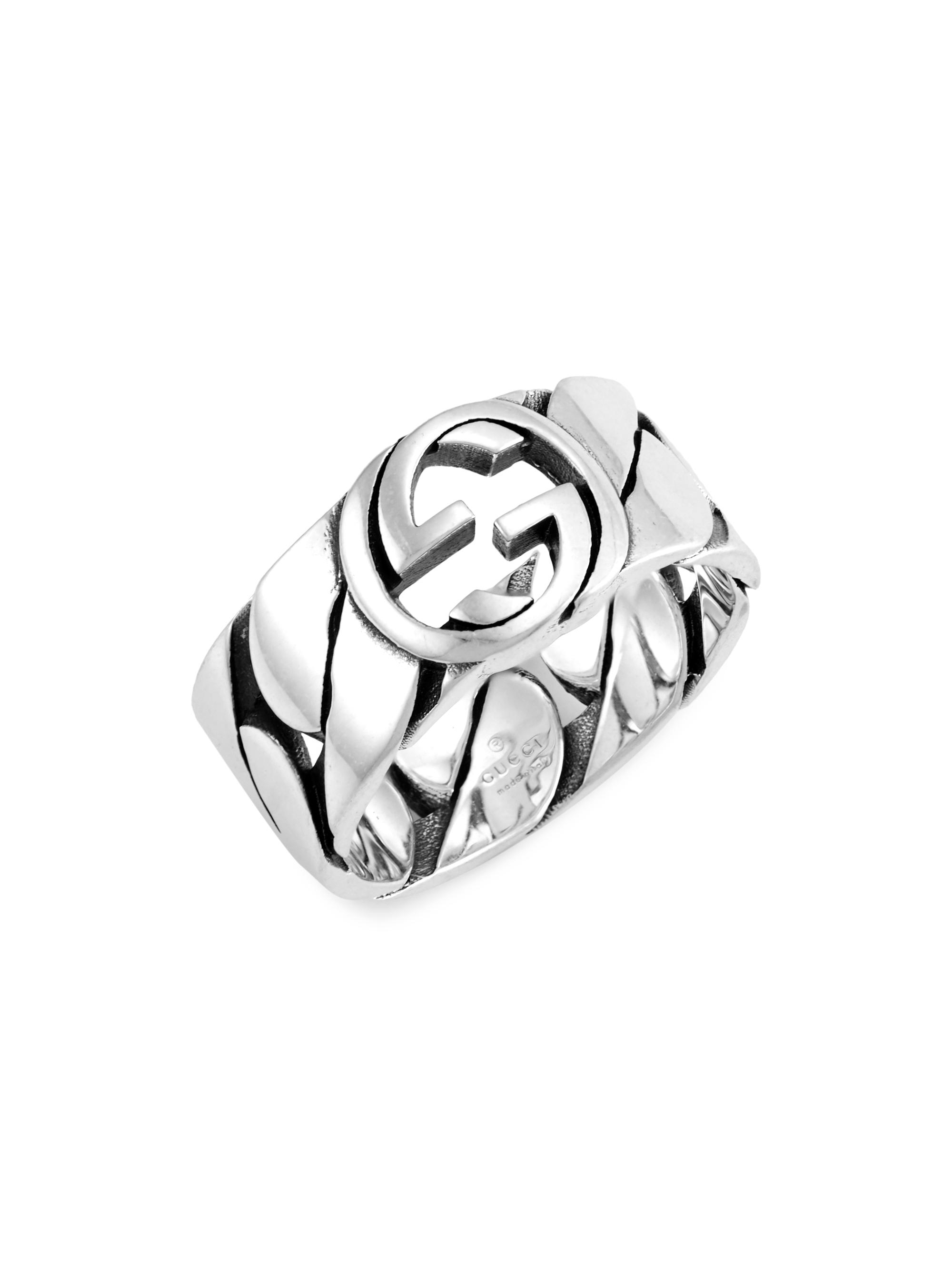 Gucci Interlocking G Ring Silver