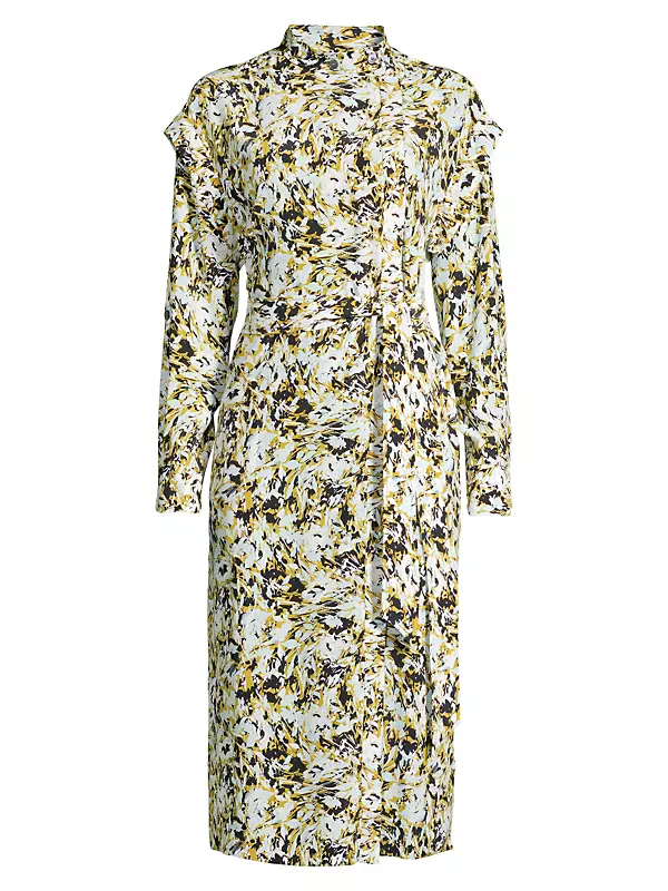 Ondine Abstract Floral-Print Dress