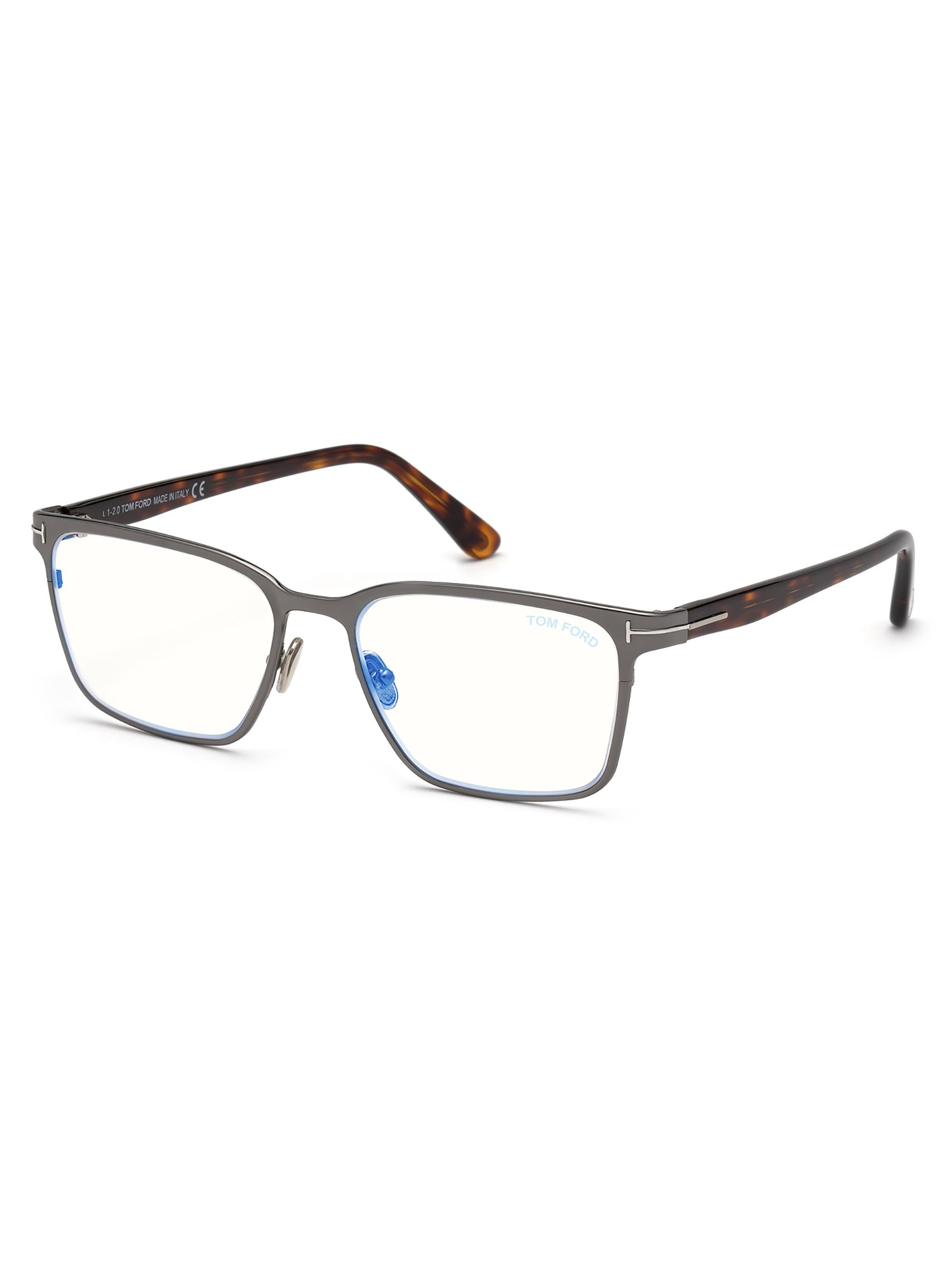 TOM FORD Men's 53MM Blue Filter Optical Glasses - Greyhavana