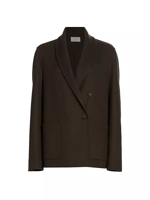 Sai Double-Breasted Cashmere & Silk Jacket