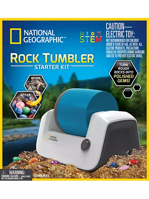 NATIONAL GEOGRAPHIC Hobby Rock Tumbler Kit Includes Rough