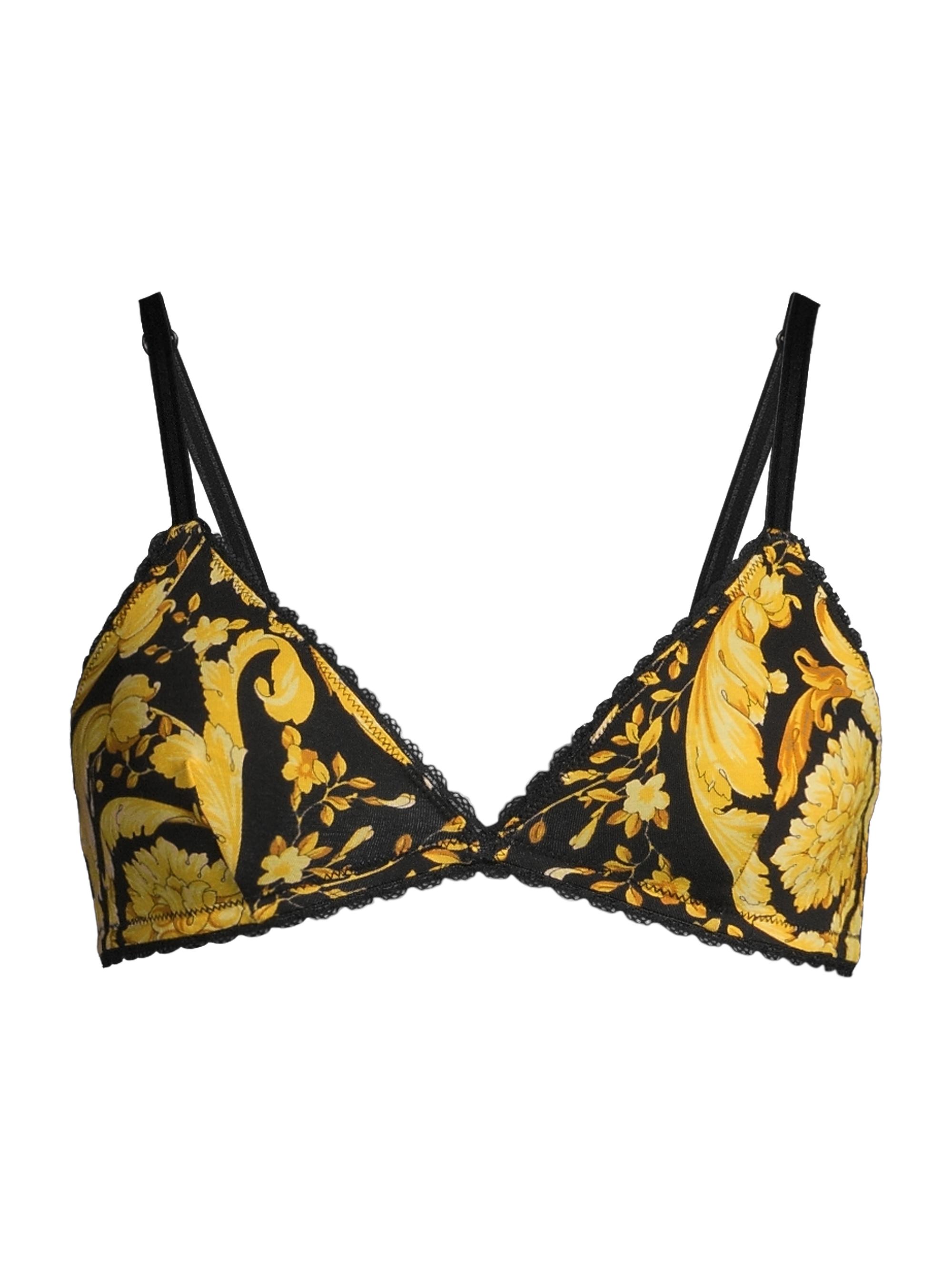 Versace Women's Stretch Organic Jersey Bra - Black Gold