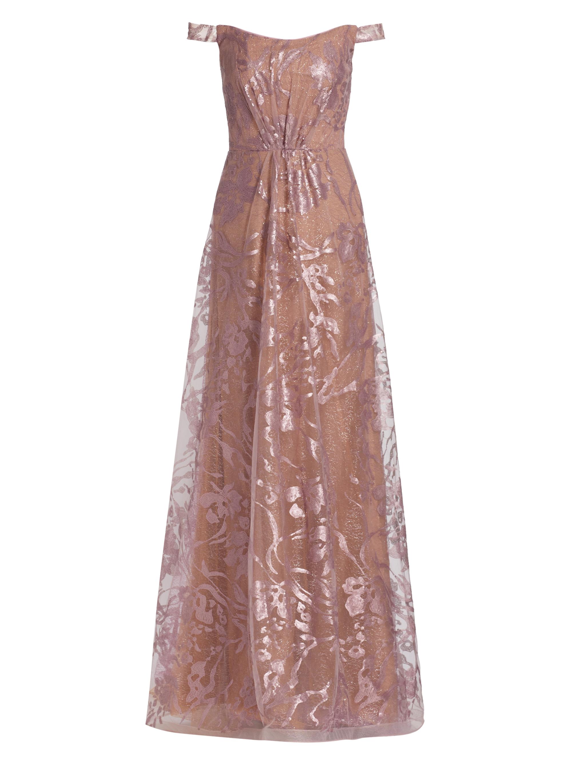 Rene Ruiz Collection Women's Embroidered Off-The-Shoulder Gown - Rose