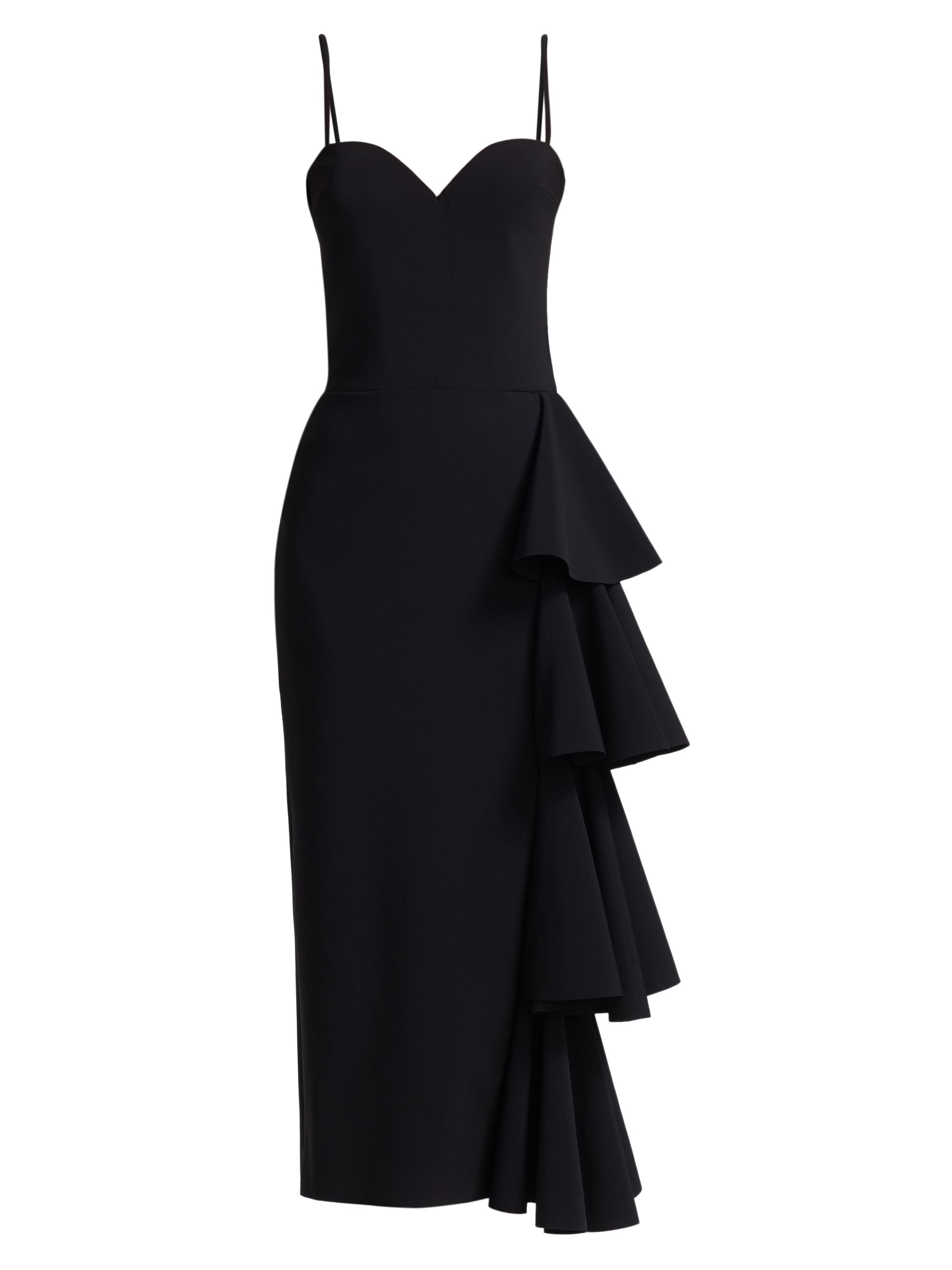 Chiara Boni La Petite Robe Women's Gussie Tiered Ruffle Midi Dress - Black