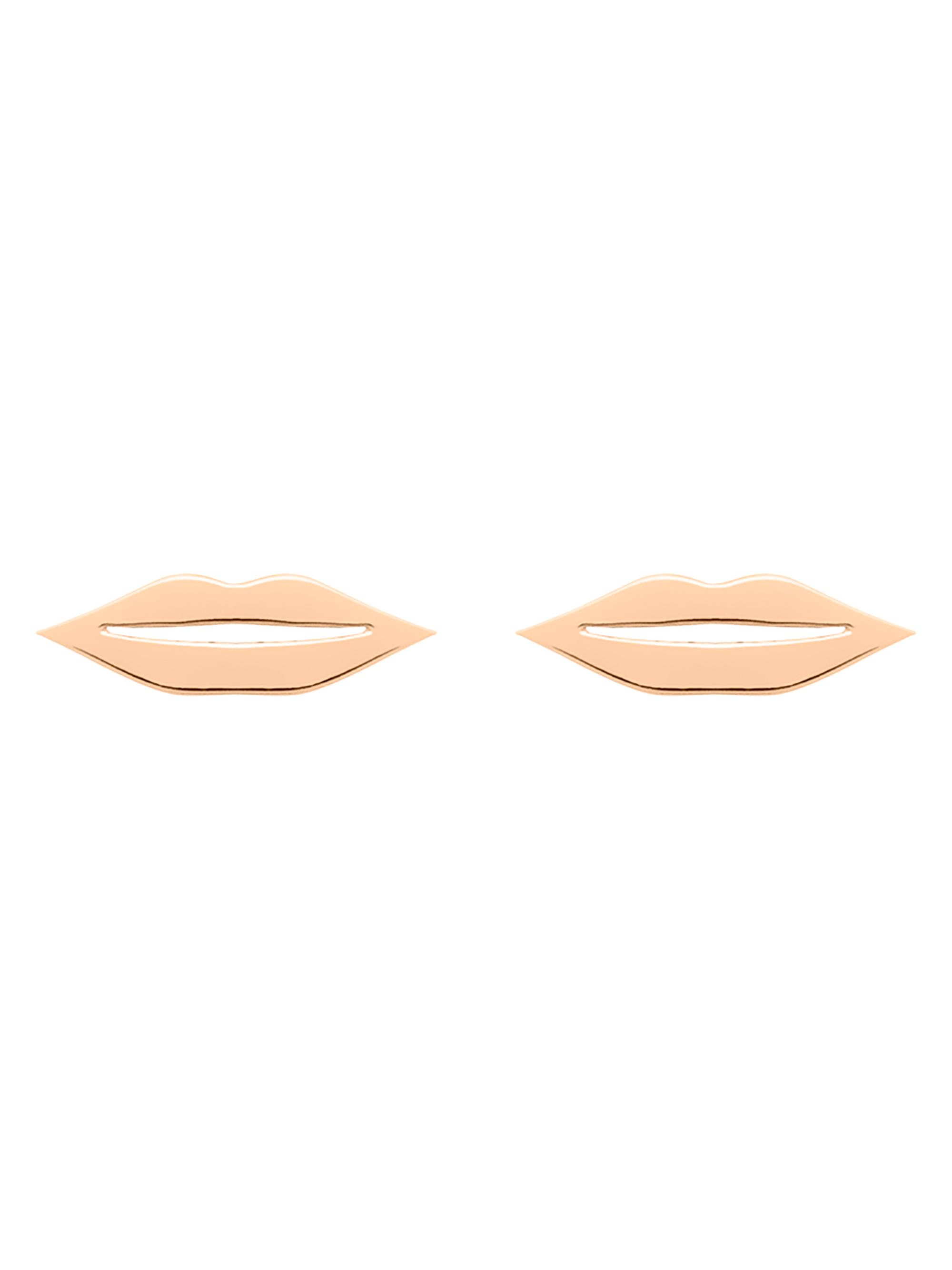 Ginette NY Women's French Kiss 18K Rose Gold French Kiss Stud Earrings - Rose Gold