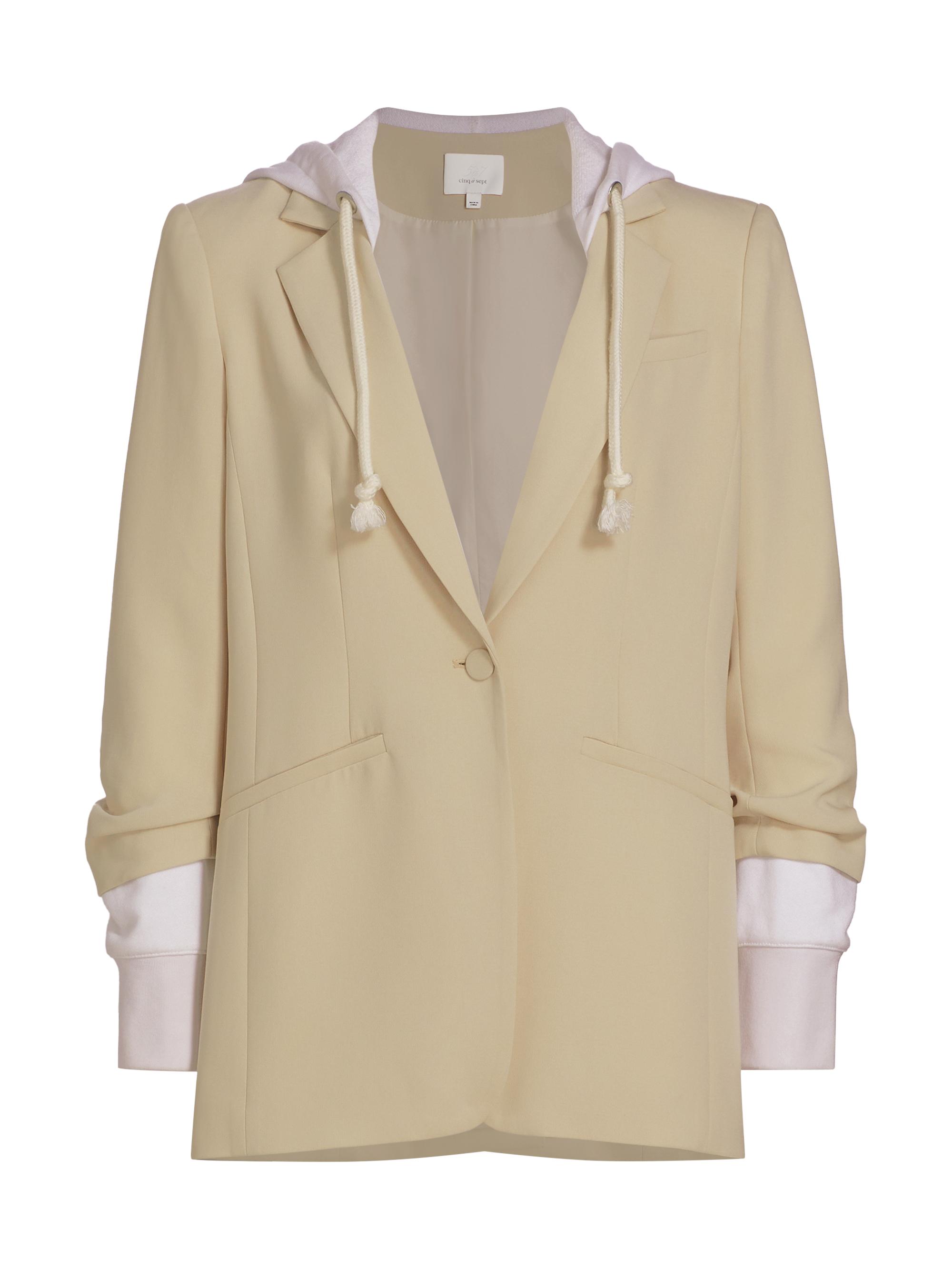Cinq à Sept Women's Khloe Hooded Blazer - Khaki White