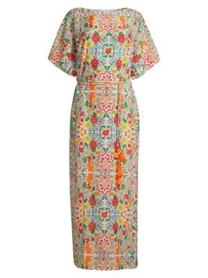 The Kaftan printed cotton minidress