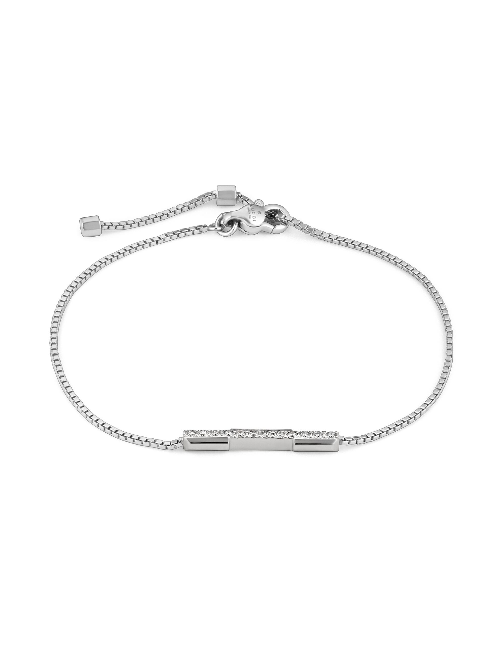 Gucci Women's Link To Love 18K White Gold & Diamond Bracelet - White Gold
